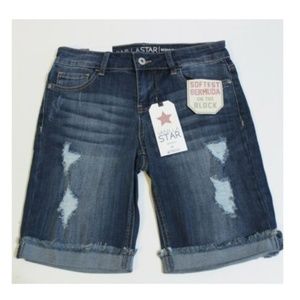 Vanilla Star Blue Jean Bermuda Shorts Jr Size 5
